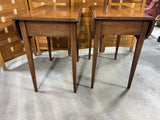 Henkel Harris Solid Cherry Pair of Pembroke End Tables with Single Drawer