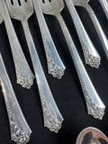 103-Piece Heirloom Damask Rose Sterling Silver Flatware Set