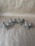 Silverplate Rooster Napkin Rings - Set Of 4 - 3 Sets Available// PRICED INDIVIDUALLY
