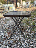 Small Metal Outdoor Table w/Glass Top