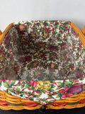 Longaberger 2000 Deck the Halls Christmas Basket with Fabric & Plastic Liners