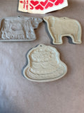 Hartstone And Brown Bag Cookie Molds - 3 Pieces