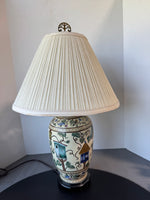 Asian Inspired Ceramic Birdhouse 3-Way Lamp (WORKS)