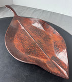 Pier 1 Imports Copper Tone Hammered Leaf Tray