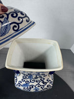 Blue & White Crackled Chinoiserie Ginger Jar (2 AVAILABLE—PRICED INDIVIDUALLY AT $25 EACH)