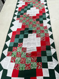 Patchwork Christmas Themed Table Runner by American Pacific Enterprises Inc.  67"x15"