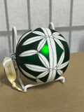 Waterford Vintage Holiday Heirlooms Frosted Glass Ball Ornament F, 4 Available, PRICED INDIVIDUALLY