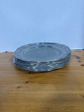 Antique-Style French Pewter Dinner Plates - Set Of 8