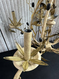 Italian Tole Painted Metal Olive Tree Chandelier