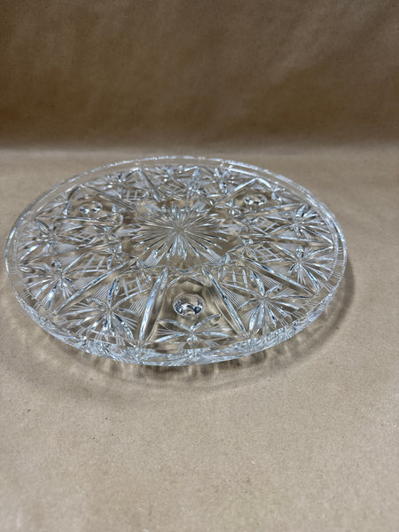 Clear Glass Footed Cake Plate