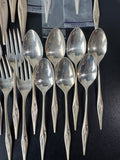 48-Piece Wallace Dawn Mist Sterling Silver Flatware Set