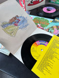 Lot of Assorted Disney Children’s Story Books with 45 RPM Vinyl & Single Vinyl in Box