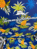 Blue Pineapple Tommy Bahama Back Pack Low Sitting Beach Chair with Pillow & Cooler Pocket