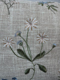 Floral Embroidered Rectangular Throw Pillow