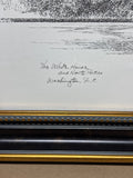 The White House & North Portico Sketch by Don Cannavaro; Signed Print
