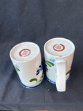 Set Of 4 Dansk Sage Song Hand Painted Coffee Mugs