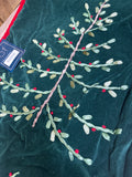 Embroidered Christmas Tree Table Runner