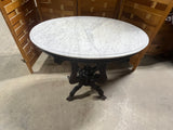 Antique Marble Top Oval Side Table, Lewis Hax Furniture & Upholstery