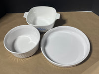 Corning Ware Lot, 3 pc