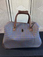 (A) London Fog Kensington Plaid Collection Wheeled Club Bag