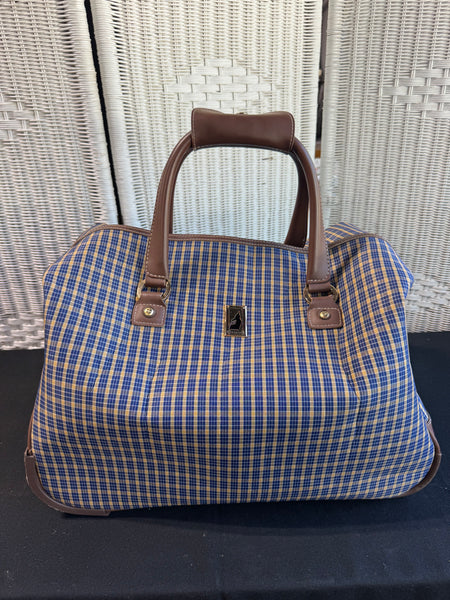 (A) London Fog Kensington Plaid Collection Wheeled Club Bag