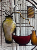 Abstract Pottery Metal Wall Art