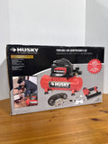 Husky Portable Air Compressor & Kit - 2 Gallon 100 PSI - Appears Unused In Box