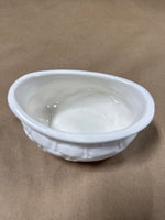 Small White Woven Basket Style Sugar Dish
