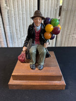 3-Way Lamp with Royal Doulton Old Balloon Seller (WORKS)