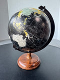 Divine Black Vintage World Globe