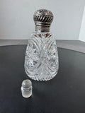 (A) Tiffany & Co Crystal Decanter with Sterling Silver Lid & Glass Stopper