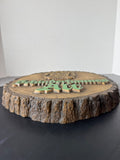(B) German Vintage Schinderhannes Alt Plastic Wood Slab 3-D Bar Sign