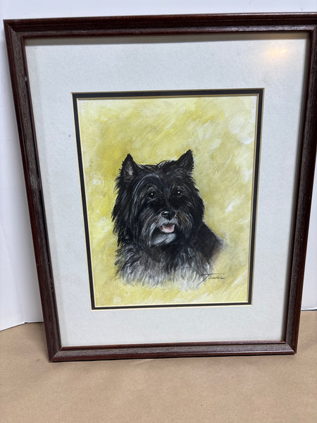 Portrait of Cairn Terrier; Signed Teri