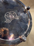 Shanghai Tang Silver Plate Wine Champagne Bottle Coaster Holder