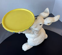 Resin Vintage Easter Bunny Serving Tray