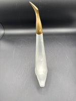 Frosted Dolphin Perfume Bottle With Gold Tail — By Avon