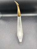 Frosted Dolphin Perfume Bottle With Gold Tail — By Avon