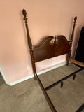 Queen Poster Bed with Rails and Supports