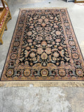 Karastan Rug, black/pink/tan