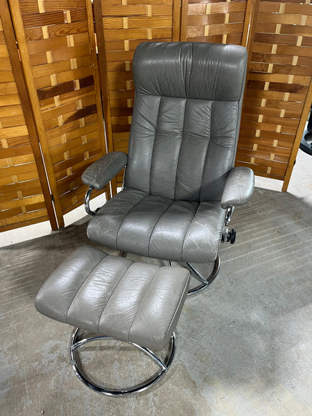 B-Ekornes Chair & Ottoman, B