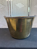 H.W. Hayden Antique Brass Pail with Rat Tail Handle