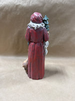 (A) Resin Santa With Reindeer