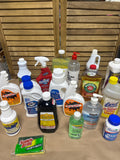 Lot of Household Cleaners - THESE ARE PREOWNED. MOST ARE 1/2 FULL TO FULL (C)