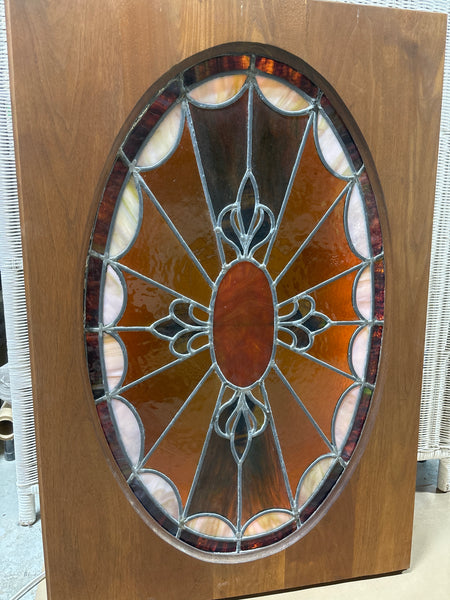 (F) Vintage Stained Glass Window - SEE DESCRIPTION