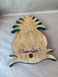 Hand Carved Wooden Pineapple Wall Hanging
