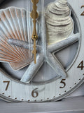 Sealed Seashells Nautical Wall Clock in Box