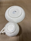 Hartley Greens Shell Blue Teacup & Saucer Set // 4 Available// PRICED INDIVIDUALLY AT $45 EACH