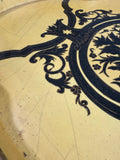 Heavyweight Resin Vintage Toleware Medallion Oval Footed Serving Tray AS IS (READ DESCRIPTION CAREFULLY)