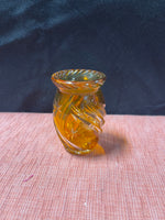 Small Orange Glass Vase