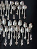 67-Piece RW&S Wallace Violet Vintage Sterling Silver Flatware Set